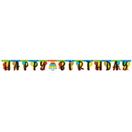 Creative Converting Rainbow Cake Party Banner, 10'x7", 12PK 332470